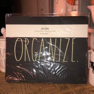 Rae Dunn 12 File Folders Signature Collection Black